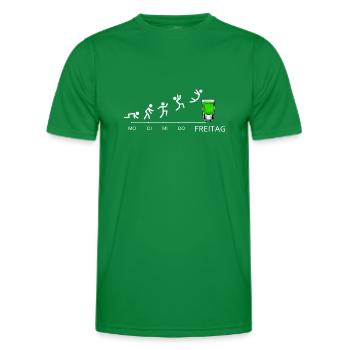Pfeffi Evolution Pfefferminz Likör Saufen JGA - Männer Funktions-T-Shirt - Kelly Green - Vorne - AI Model Male 178 dark (178cm)