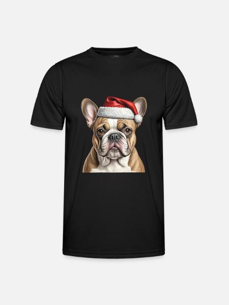 Bouledogue de Noël - T-shirt sport Homme - noir