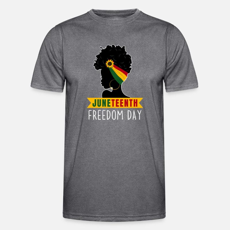 Juneteenth. Freedom Day. Black Version. Men's Functional T-Shirt