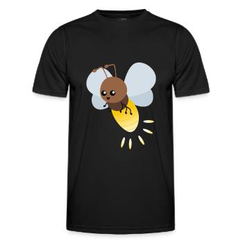 Dessin animé mignon luciole - T-shirt sport Homme - noir - Devant - AI Model Male 178 dark (178cm)