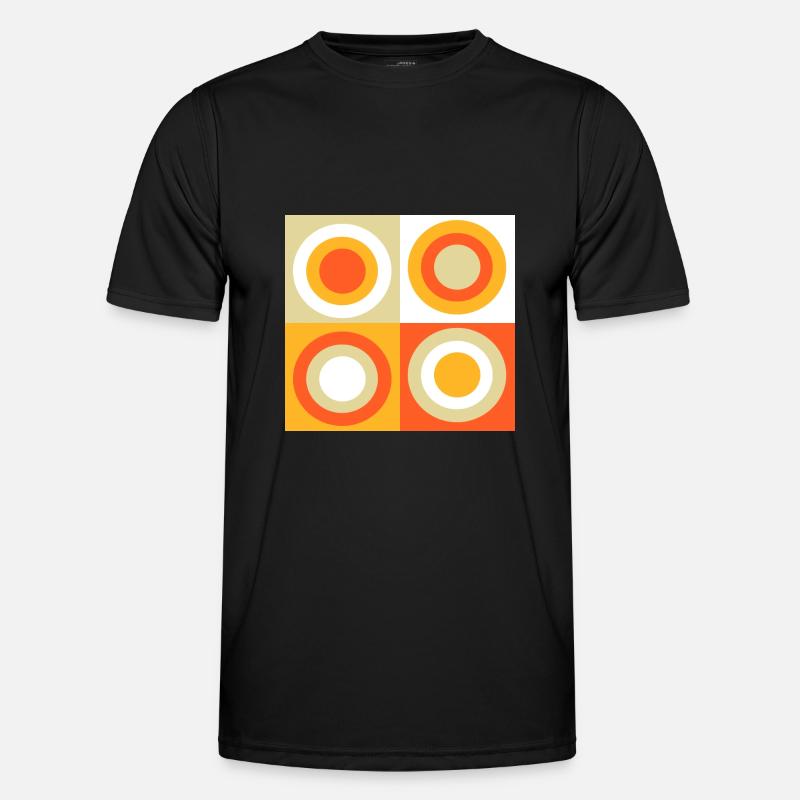 70s Pattern Retro Gift - Men's Functional T-Shirt - black