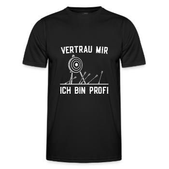Bogensport Ich bin Profi Bogenschießen Geschenk - Männer Funktions-T-Shirt - Schwarz - Vorne - AI Model Male 178 dark (178cm)