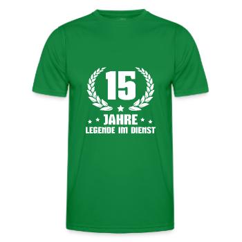 15 Jahre Dienst 15. Dienstjubiläum - Männer Funktions-T-Shirt - Kelly Green - Vorne - AI Model Male 178 dark (178cm)