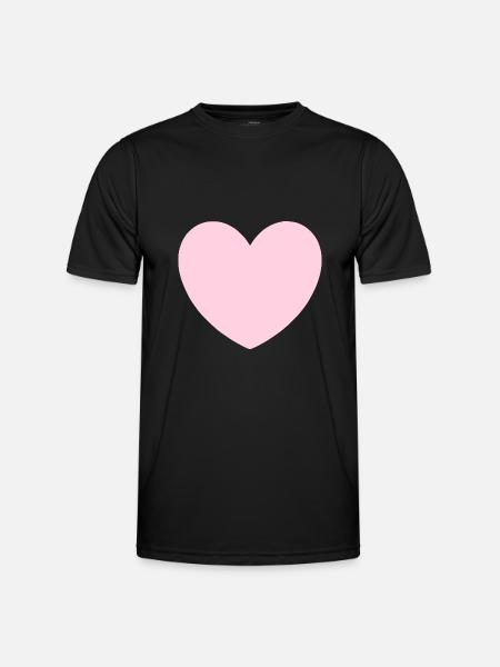 Pink hjerte hjerte pink gave Valentinsdag - Funktionsshirt til herrer - sort