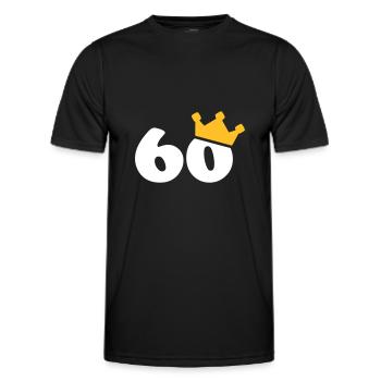 60 Krone 60 Geburtstag 60 Jahre - Männer Funktions-T-Shirt - Schwarz - Vorne - AI Model Male 178 dark (178cm)
