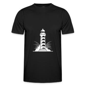 Lighthouse Silhouette - Men's Functional T-Shirt - black - Front - AI Model Male 178 dark (178cm)