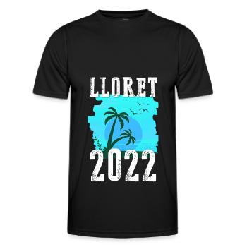 Lloret De Mar 2022 Palmiers - T-shirt sport Homme - noir - Devant - AI Model Male 178 dark (178cm)