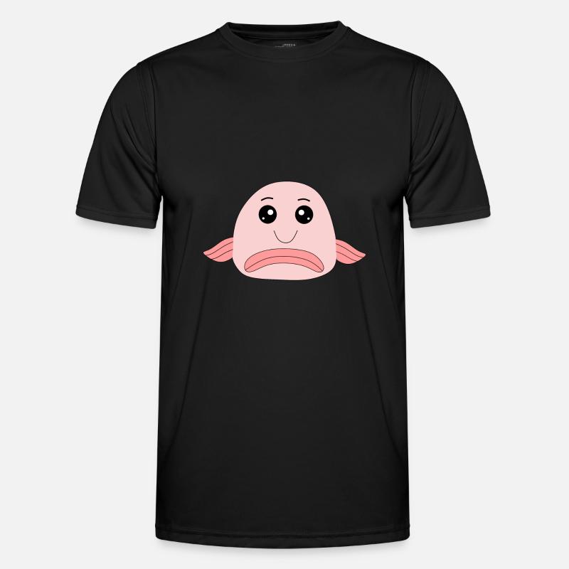 Blobfish fish comic ugly fish - Men's Functional T-Shirt - black