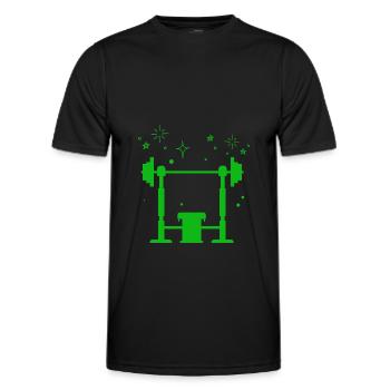Bodybuilding - Gewichtheben - Fitness - Workout - Männer Funktions-T-Shirt - Schwarz - Vorne - AI Model Male 178 dark (178cm)