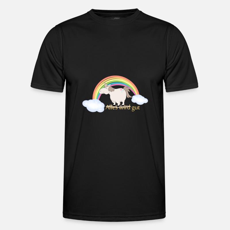 Einhorn mit Spruch: Alles wird gut Männer Funktions-T-Shirt