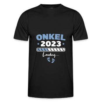 Patenonkel 2023 Werdender Onkel Geschenkidee - Männer Funktions-T-Shirt - Schwarz - Vorne - AI Model Male 178 dark (178cm)