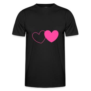Valentines Pink Heart, Valentines Gift - Men's Functional T-Shirt - black - Front - AI Model Male 178 dark (178cm)