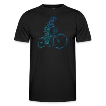 Radfahrer Radsport MTB Herren Mountainbike - Männer Funktions-T-Shirt - Schwarz - Vorne - AI Model Male 178 dark (178cm)