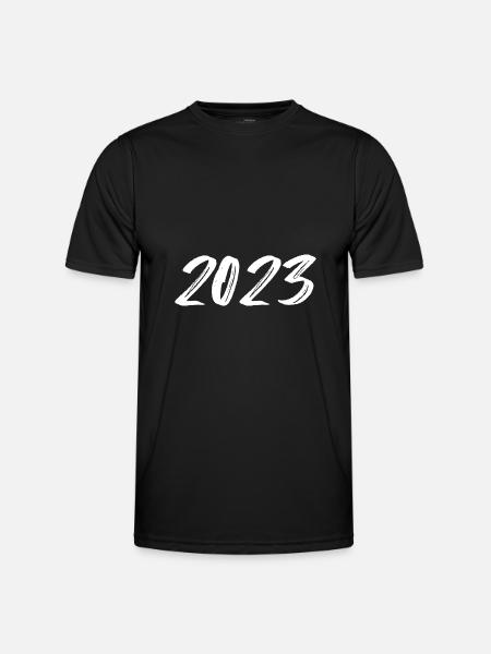 2023 hvid nytårsaften - Funktionsshirt til herrer - sort