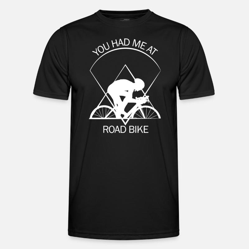 Rennrad - Männer Funktions-T-Shirt - Schwarz