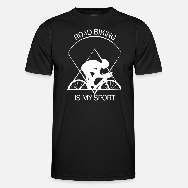 Rennrad - Männer Funktions-T-Shirt - Schwarz