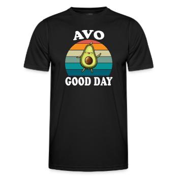Avo Good Day Avocado - Men's Functional T-Shirt - black - Front - AI Model Male 178 dark (178cm)