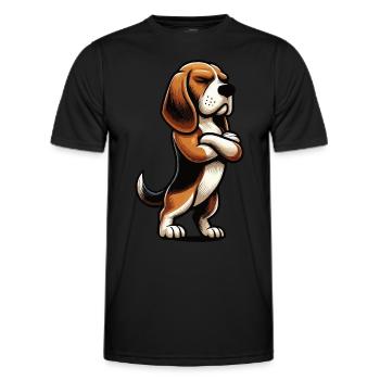 Beagle Beagle Owner Beagle Lover Beaglefan - Men's Functional T-Shirt - black - Front - AI Model Male 178 dark (178cm)