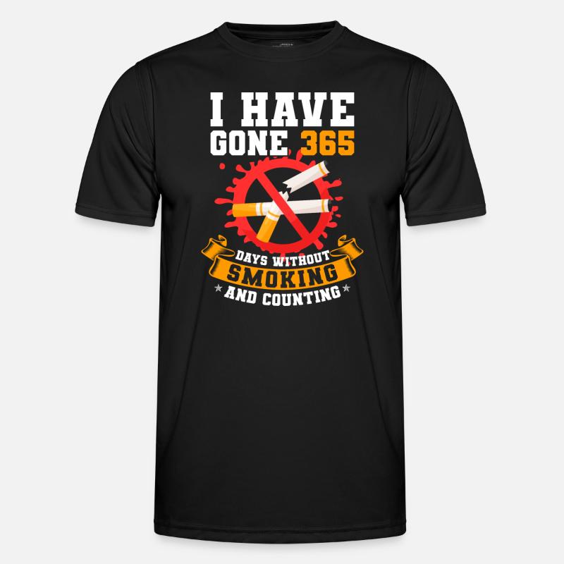 Zigarette Rauchen Sucht - Männer Funktions-T-Shirt - Schwarz