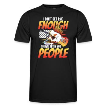 Sarcasme Humour Misanthrope Ironie - T-shirt sport Homme - noir - Devant - AI Model Male 178 dark (178cm)