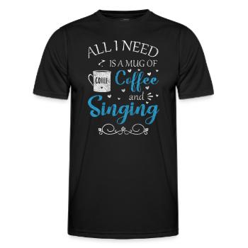Music, Melody, Voice, Microphone - Men's Functional T-Shirt - black - Front - AI Model Male 178 dark (178cm)