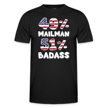 Post Letter Carrier Parcels - Men's Functional T-Shirt - black - Front - AI Model Male 178 dark (178cm)