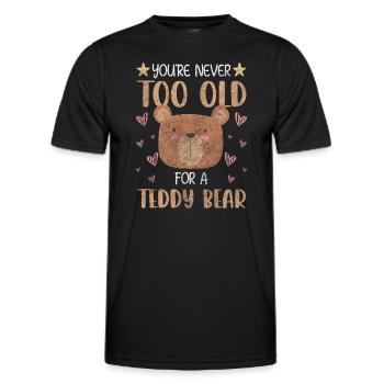 Teddy Spielzeug Niedlich - Männer Funktions-T-Shirt - Schwarz - Vorne - AI Model Male 178 dark (178cm)