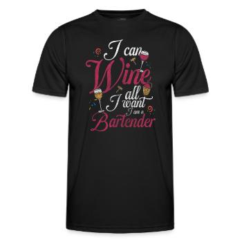 Bar Disko Whiskey Barfrau - Männer Funktions-T-Shirt - Schwarz - Vorne - AI Model Male 178 dark (178cm)
