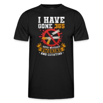 Nichtraucher Kippe Glimmstengel - Männer Funktions-T-Shirt - Schwarz - Vorne - AI Model Male 178 dark (178cm)