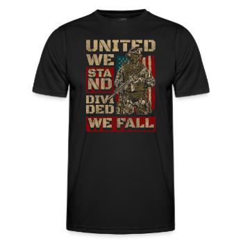 Vereinigte Staaten Patriot Nation Amerikanisch - Männer Funktions-T-Shirt - Schwarz - Vorne - AI Model Male 178 dark (178cm)