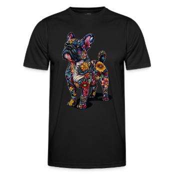 Bulldogge - Männer Funktions-T-Shirt - Schwarz - Vorne - AI Model Male 178 dark (178cm)
