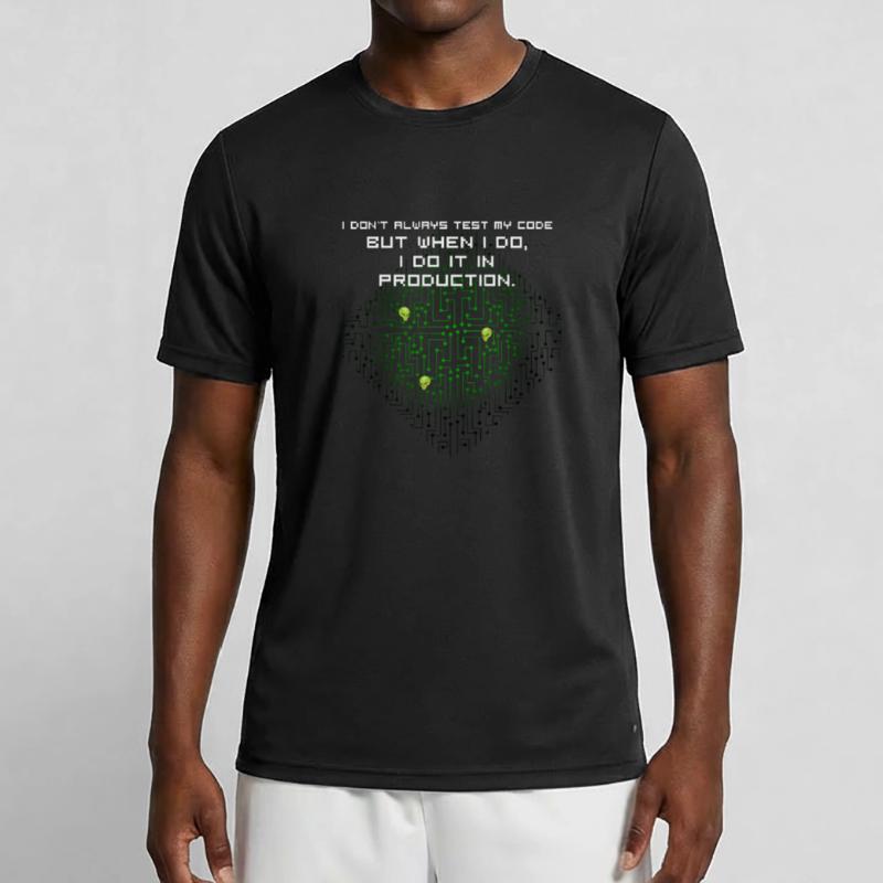 test code nerd joke proverbe pc programmeur geek i T-shirt sport Homme