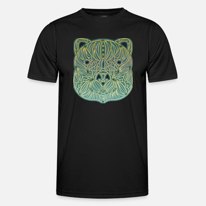 Eichhörnchen Mandala Männer Funktions-T-Shirt