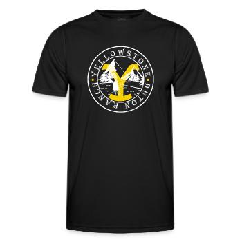 Yellowstone Dutton Ranch For Dark - Men's Functional T-Shirt - black - Front - AI Model Male 178 dark (178cm)