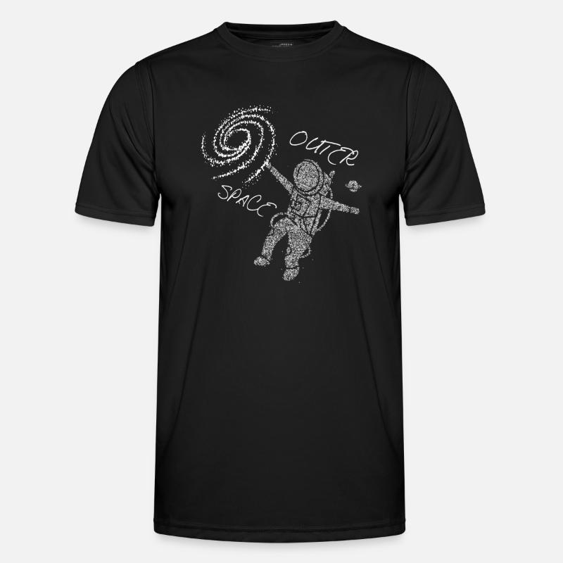 Raumfahrer Astronaut Outer Space - Männer Funktions-T-Shirt - Schwarz