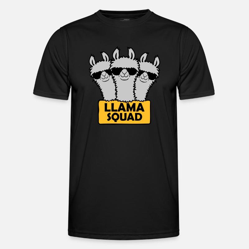 Conception de l’équipe Llama Squad - T-shirt sport Homme - noir