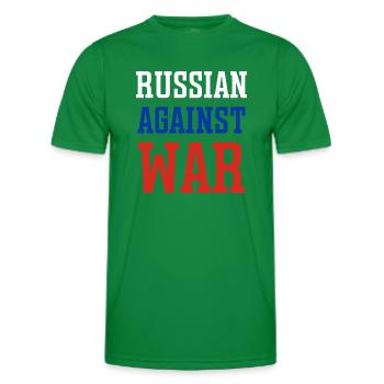 Russian against war - Men's Functional T-Shirt - kelly green - Front - AI Model Male 178 dark (178cm)
