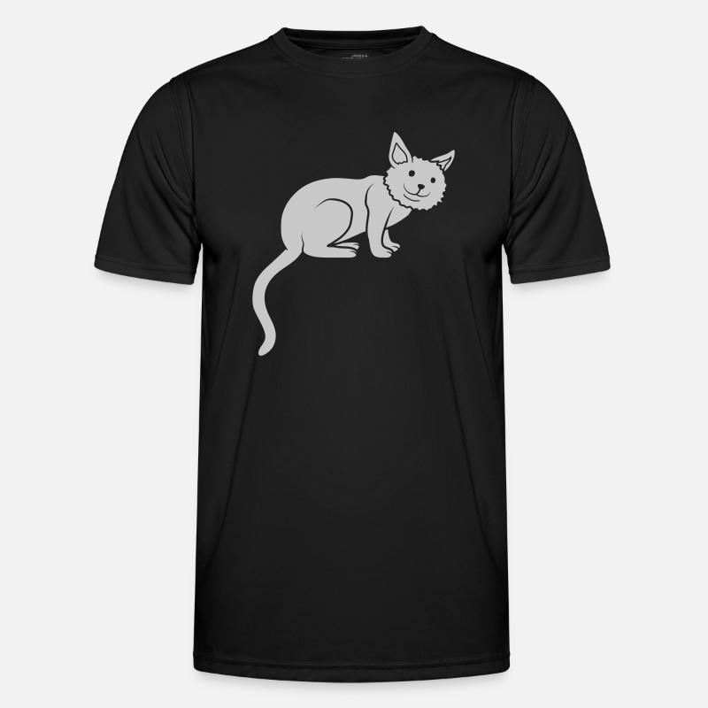 Cute kitten sits cute - Men's Functional T-Shirt - black