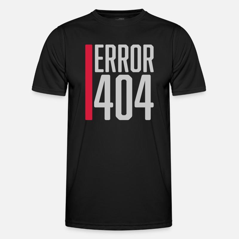Fehler Code Error 404 - Männer Funktions-T-Shirt - Schwarz