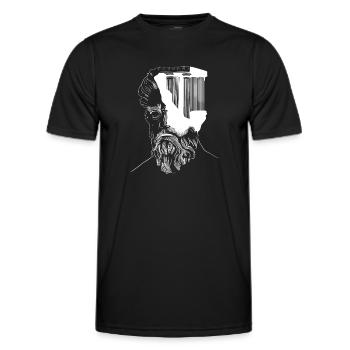 White Sculpture - Men's Functional T-Shirt - black - Front - AI Model Male 178 dark (178cm)