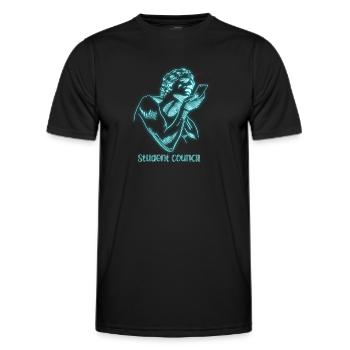 Student Council Sculpture - Men's Functional T-Shirt - black - Front - AI Model Male 178 dark (178cm)