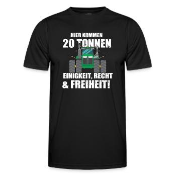20 Tonnen Traktor Demo - Männer Funktions-T-Shirt - Schwarz - Vorne - AI Model Male 178 dark (178cm)