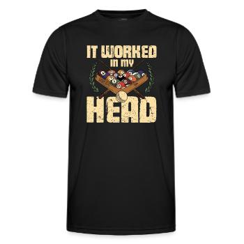 Professional Pool Player - Cue Sport It Worked In - Männer Funktions-T-Shirt - Schwarz - Vorne - AI Model Male 178 dark (178cm)