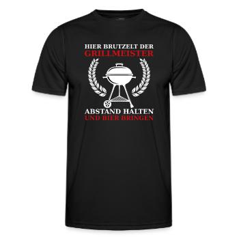 Grillmeister Grill Grillen - Männer Funktions-T-Shirt - Schwarz - Vorne - AI Model Male 178 dark (178cm)