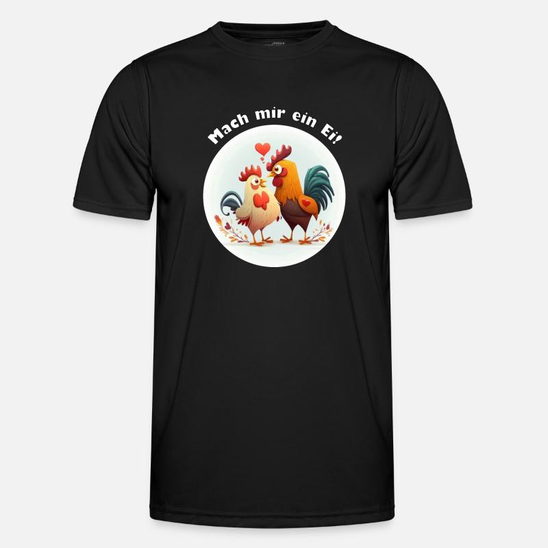 Mach mir ein Ei - Männer Funktions-T-Shirt - Schwarz
