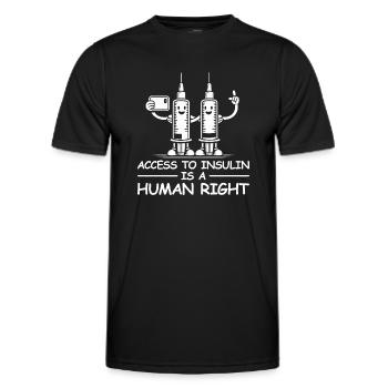 Access To Insulin Is A Human Right - Men's Functional T-Shirt - black - Front - AI Model Male 178 dark (178cm)
