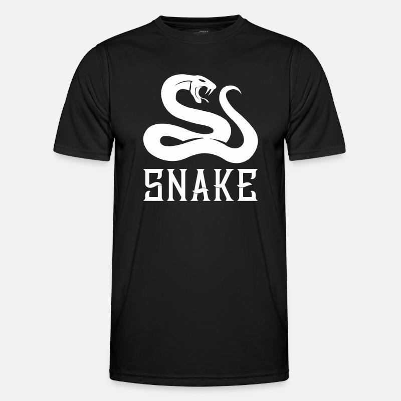 snake white - Men's Functional T-Shirt - black