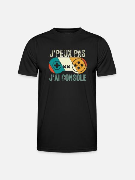 J'Peux Pas J'Ai Console - T-shirt sport Homme - noir