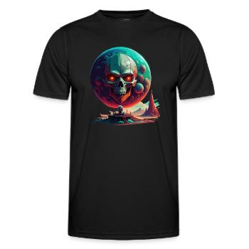 Skull World - Men's Functional T-Shirt - black - Front - AI Model Male 178 dark (178cm)