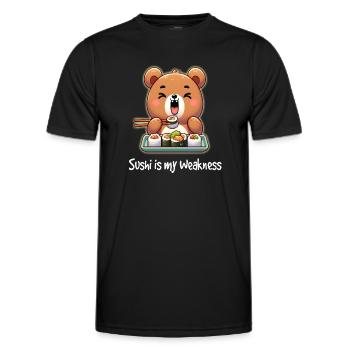 Sushi ist meine Schwäche - Männer Funktions-T-Shirt - Schwarz - Vorne - AI Model Male 178 dark (178cm)
